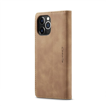 CASEME Apple iPhone 12 Pro Max Retro Wallet Case - Brown - Casebump