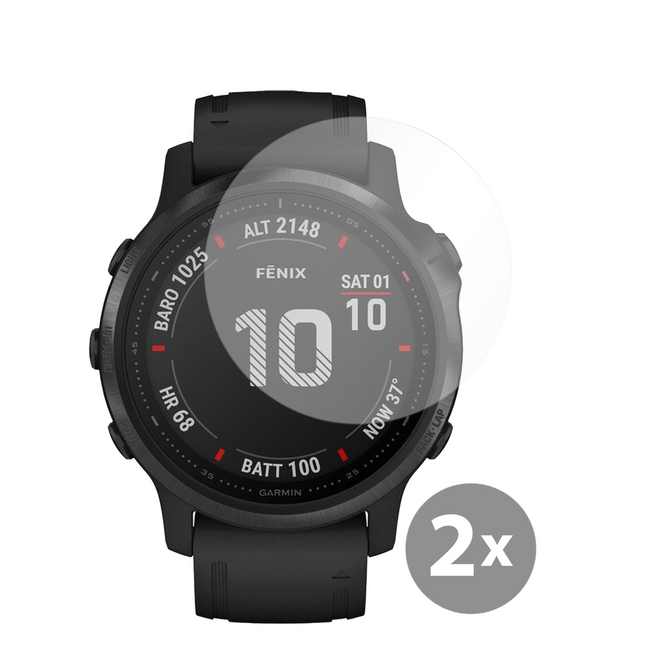 Garmin Fenix 6 Pro 47mm Tempered Glass -  Screenprotector 2 Pack - Casebump