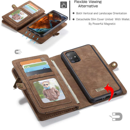 CASEME Samsung Galaxy A51 Vintage Portemonnee Hoesje - Brown - Casebump