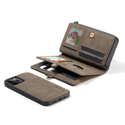 CASEME iPhone 13 Pro Max Luxe Multi Portemonnee Hoesje - Brown - Casebump