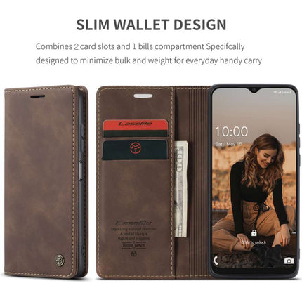 CASEME Samsung Galaxy A22 5G Retro Wallet Case - Coffee - Casebump