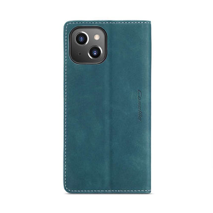 CASEME iPhone 14 Retro Wallet Case - Blue - Casebump