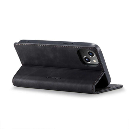 CASEME iPhone 14 Plus Retro Wallet Case - Black - Casebump