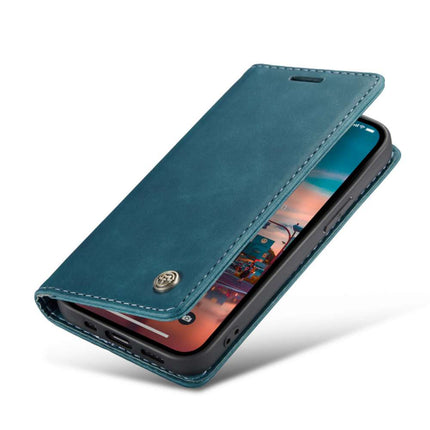 CASEME iPhone 14 Retro Wallet Case - Blue - Casebump