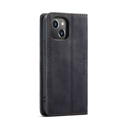 CASEME iPhone 13 Retro Wallet Case - Black - Casebump