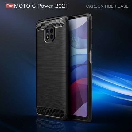 Rugged TPU Motorola Moto G Power 2021 Case (Black) - Casebump