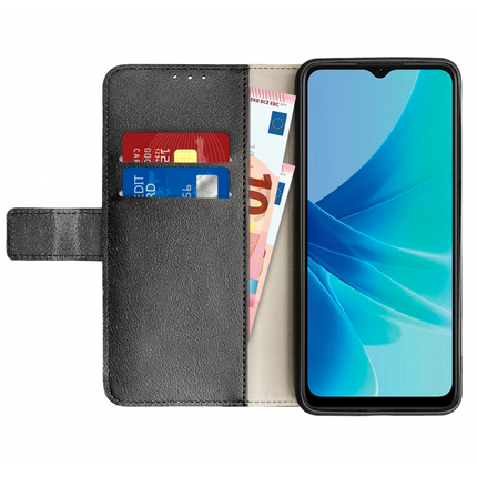 Oppo A57 Wallet Case (Black) - Casebump