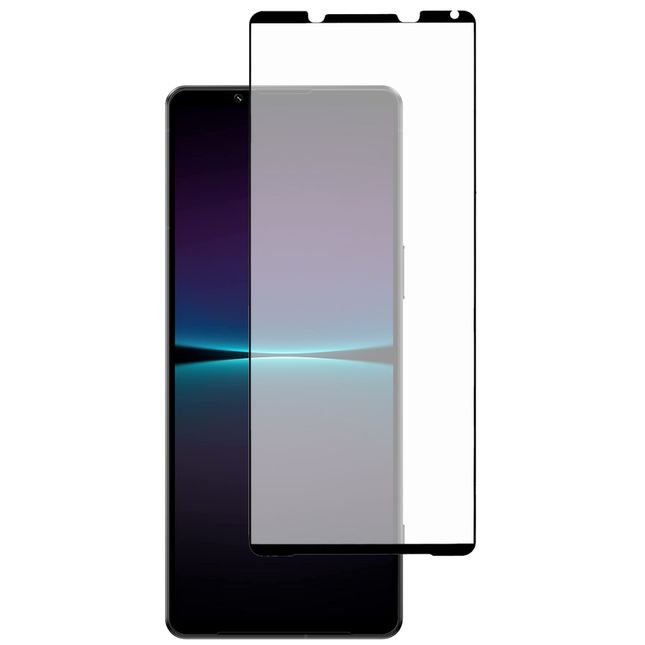 Full Cover Screenprotector Sony Xperia 1 IV Tempered Glass - black - Casebump