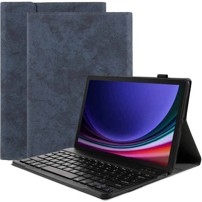 Samsung Galaxy Tab S9 - Premium Bluetooth Keyboard Cover Qwertz Blue - Casebump