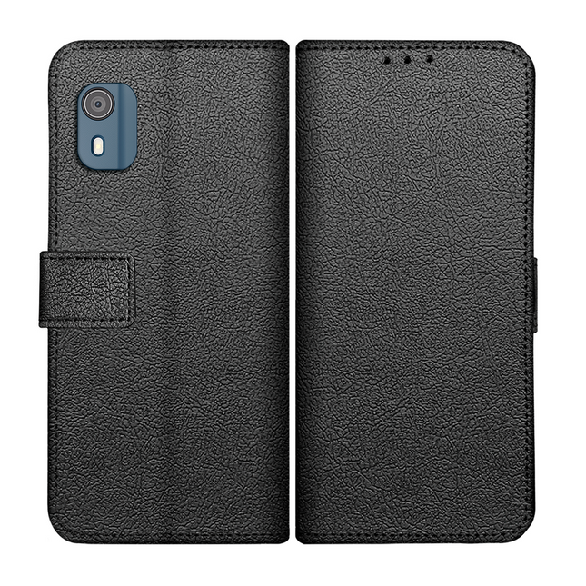 Nokia C02 Classic Wallet Case - Black - Casebump